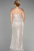 Robe Grande Taille Longue Squameuse Vison ABU3322