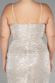 Robe Grande Taille Longue Squameuse Vison ABU3322