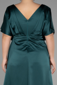Robe De Fiançailles Grande Taille Longue Satin Émeraude ABU3442