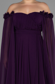 Robe Grande Taille Longue Mousseline Violet ABU3464