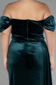 Robe Grande Taille Longue Velours Émeraude ABU1991
