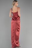 Robe de Soirée Longue Satin Marron Clair ABU3390