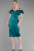 Robe de Cérémonie Midi Satin Émeraude ABK1922