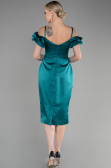 Robe de Cérémonie Midi Satin Émeraude ABK1922