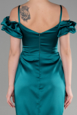 Robe de Cérémonie Midi Satin Émeraude ABK1922