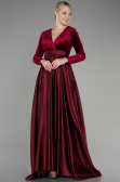 Robe de Soirée Longue Rouge Bordeaux ABU3388