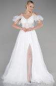 Robe de Soirée Longue Blanc ABU3500