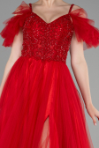 Robe de Soirée Longue Rouge ABU3500