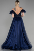 Robe de Soirée Longue Bleu Marine ABU3500