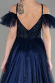 Robe de Soirée Longue Bleu Marine ABU3500