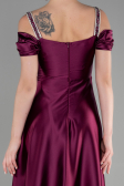 Robe de Soirée Longue Satin Prune ABU3499