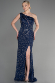 Haute Couture Longue Bleu Marine ABU3503