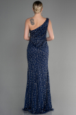 Haute Couture Longue Bleu Marine ABU3503