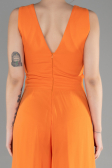 Robe de Cérémonie Mousseline Orange ABT075