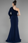 Robe de Soirée Longue Bleu Marine ABU3516