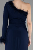 Robe de Soirée Longue Bleu Marine ABU3516