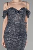 Robe Queue de Poisson Longue Anthracite ABU3527