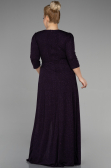 Robe de Soirée Grande Taille Longue Violet Foncé ABU3504