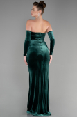 Robe de Soirée Longue Velours Émeraude ABU3364