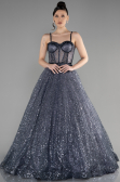 Robe Haute Couture Longue Anthracite ABU3556