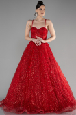 Robe Haute Couture Longue Rouge ABU3556
