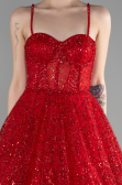 Robe Haute Couture Longue Rouge ABU3556