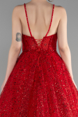 Robe Haute Couture Longue Rouge ABU3556