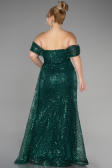 Robe De Fiançailles Grande Taille Longue Squameuse Émeraude ABU3579