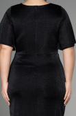 Robe De Invitation Grande Taille Midi Noir ABK1942