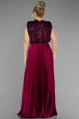 Robe Grande Taille Longue Prune ABU3341