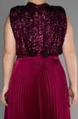 Robe Grande Taille Longue Prune ABU3341