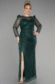 Robe De Fiançailles Grande Taille Longue Squameuse Émeraude ABU3559