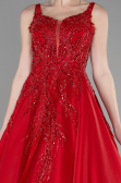 Robe Haute Couture Longue Rouge ABU3595