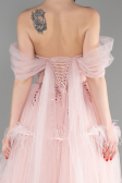 Robe de Fiançailles Design Personnalisé Longue Poudre ABU3598