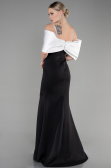Robe de Soirée Longue Noir-Ecru ABU3601