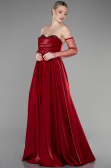Robe de Soirée Longue Rouge Bordeaux ABU3604