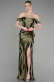 Robe de Soirée Longue Kaki ABU3611