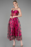 Robe de Cérémonie Midi Fushia ABK1967