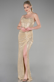 Robe de Soirée Longue Or ABU3630