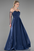 Robe de Soirée Longue Bleu Marine ABU3604