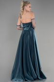 Robe de Soirée Longue Vert Pétrole ABU3604