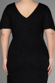 Robe Grande Taille Longue Noir ABU3645
