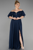 Robe de Soirée Grande Taille Longue Bleu Marine ABU3615