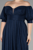 Robe de Soirée Grande Taille Longue Bleu Marine ABU3615