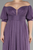 Robe de Soirée Grande Taille Longue Lavande ABU3615