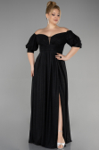 Robe de Soirée Grande Taille Longue Noir ABU3615
