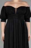 Robe de Soirée Grande Taille Longue Noir ABU3615
