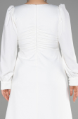 Robe de Soirée Grande Taille Longue Blanc ABU3647