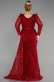 Robe De Fiançailles Grande Taille Longue Rouge ABU3562