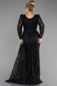 Robe De Fiançailles Grande Taille Longue Noir ABU3562